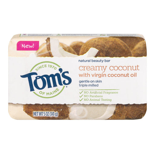 Tom's of Maine Tom's of Maine Natural Beauty Bar Soap Creamy Coconut 5 Oz Bar Soap White Smoke
