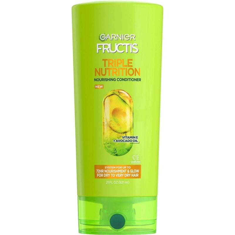 Fructis Garnier Fructis Triple Nutrition Conditioner for Dry to Very Dry Hair, 21 oz Conditioners Green Yellow