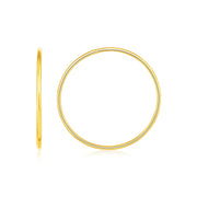 Bids.com Endless Hoop Style Earrings in 14K Yellow Gold Earrings White Smoke Yellow Gold