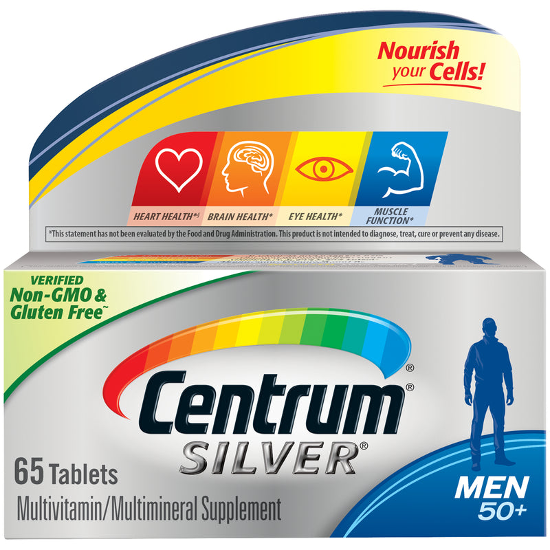 Centrum Centrum Silver Tablets 50+ Men Multivitamin/Multimineral Vitamins & Supplements White Smoke