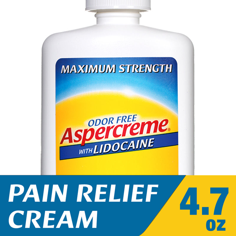 Aspercreme Aspercreme Maximum Strength 4% Lidocaine Pain Relieving Cream Health & Beauty White Smoke