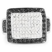 Bids.com 0.61 Carat Genuine Black Diamond and White Diamond .925 Sterling Silver Ring Rings Lavender size 6.00,size 7.00,size 8.00,size 9.00
