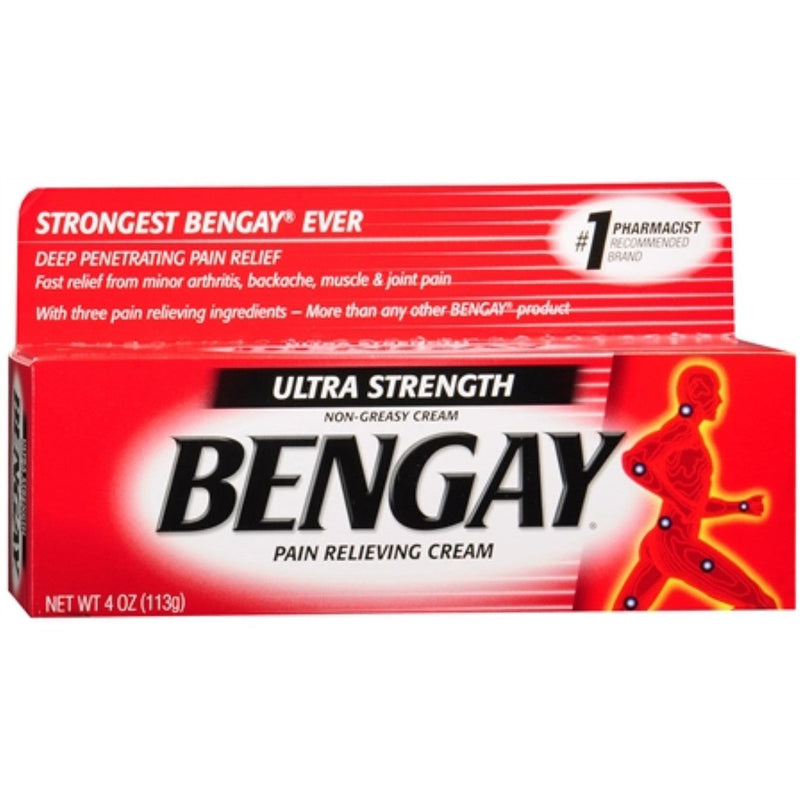 Bengay Bengay Ultra Strength Non-Greasy Topical Pain Relief Cream 4 Oz Health & Beauty White Smoke