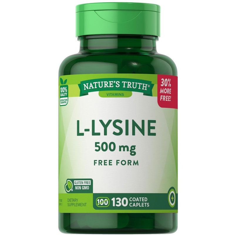 Nature's Truth Nature's Truth L Lysine, Free Form, 500 Mg, Caplets Vitamins & Supplements White Smoke