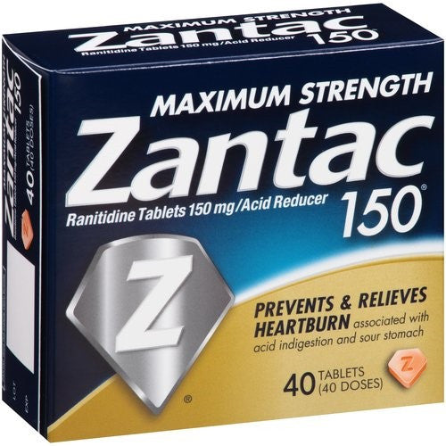 Zantac Zantac 150 Maximum Strength Acid Reducer Tablets Health & Beauty White Smoke