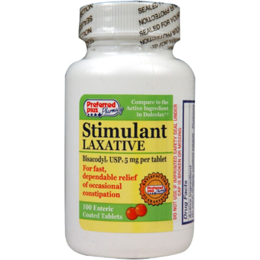Preferred Plus Preferred Plus Bisacodyl Laxante Estimulante 5 Mg Comprimidos 100 Ea (Pack De 4) Health Care White Smoke