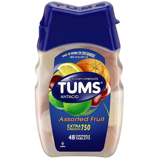 Tums Tums Chewable Antacid Tablets For Extra Strength Heartburn Relief, Assorted Fruit Flavors Personal Care White Smoke