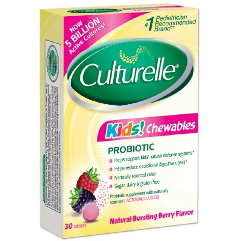 Culturelle Culturelle Kids, Purely Probiotics Chewables, 3+ Years, Bursting Berry Flavor, 30 Chewable Tablets Vitamins & Supplements White Smoke