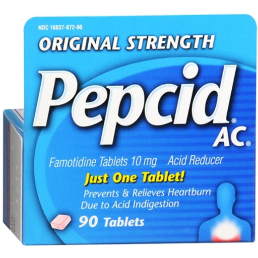 Pepcid Pepcid AC Original Strength For Heartburn Prevention & Relief Tablets Health & Beauty White Smoke