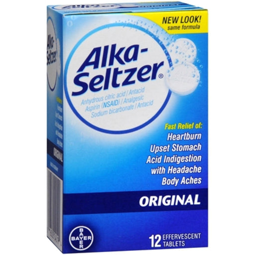 Alka-Seltzer Alka-Seltzer Heartburn + Pain Relief, Effervescent Tablets, Original Flavor, 12 Count Medicine & Drugs Lavender