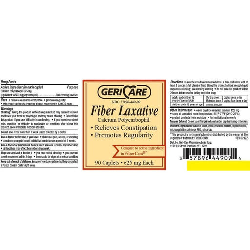 Geri-Care Geri-Care Fiber Laxative 90 Caplets Per Bottle Crafting Fibers Gray