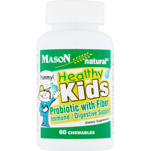 Mason Natural Mason Natural® Healthy Kids Probiotic with Fiber - Fruit Flavor (60 Chewables) Vitamins & Supplements Alice Blue