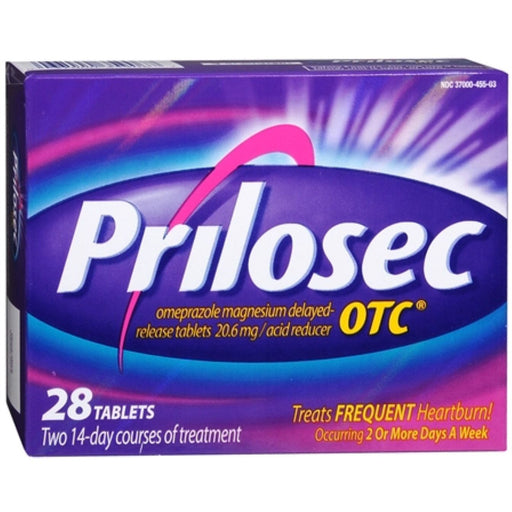Prilosec Prilosec OTC Heartburn Relief, Omeprazole, Acid Reducer 28 Tablets Omeprazole White Smoke