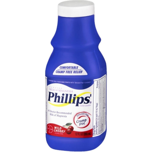 Phillips' Phillips' Saline Laxative Milk Of Magnesia Wild Cherry 12 Fl Oz Health & Beauty White Smoke