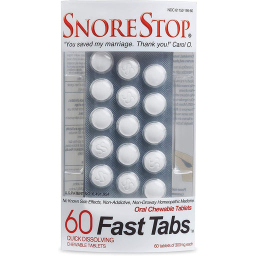 SnoreStop SnoreStop FastTabs Chewable Tablets Maximum Strength Snoring & Sleep Apnea Aids Dark Gray