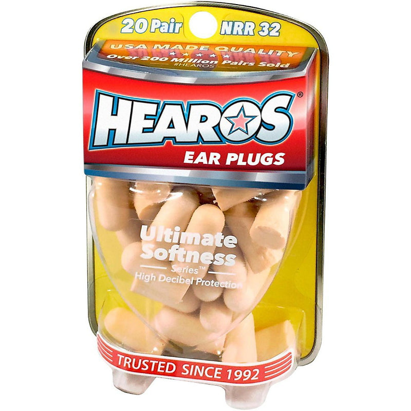 Hearos Hearos Ear Plugs Ultra Softness  20-Pr Ear Care White Smoke