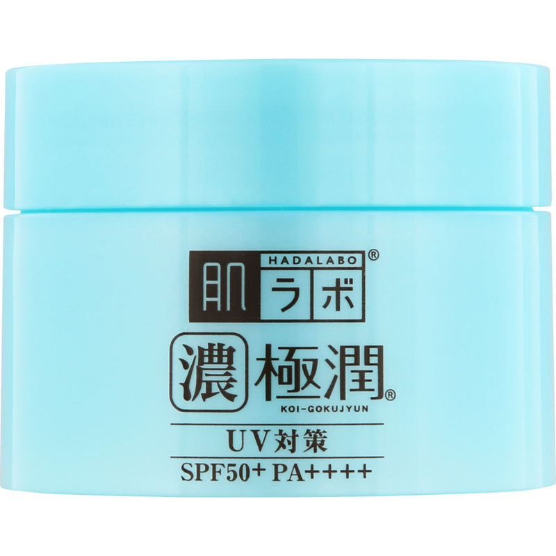 AsiaBeautyMall Rohto Hada Labo Gokujyun UV White Gel SPF 50+ PA++++ Sunscreen Pale Turquoise