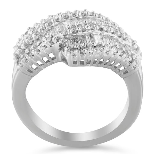 Bids.com 14K White Gold Diamond Cocktail Ring Band (1 3/4 Cttw, H-I Color, SI2-I1 Clarity) - Size 6-1/2 Rings White Smoke 8 / White.Gold,7 / White.Gold,6.5 / White.Gold