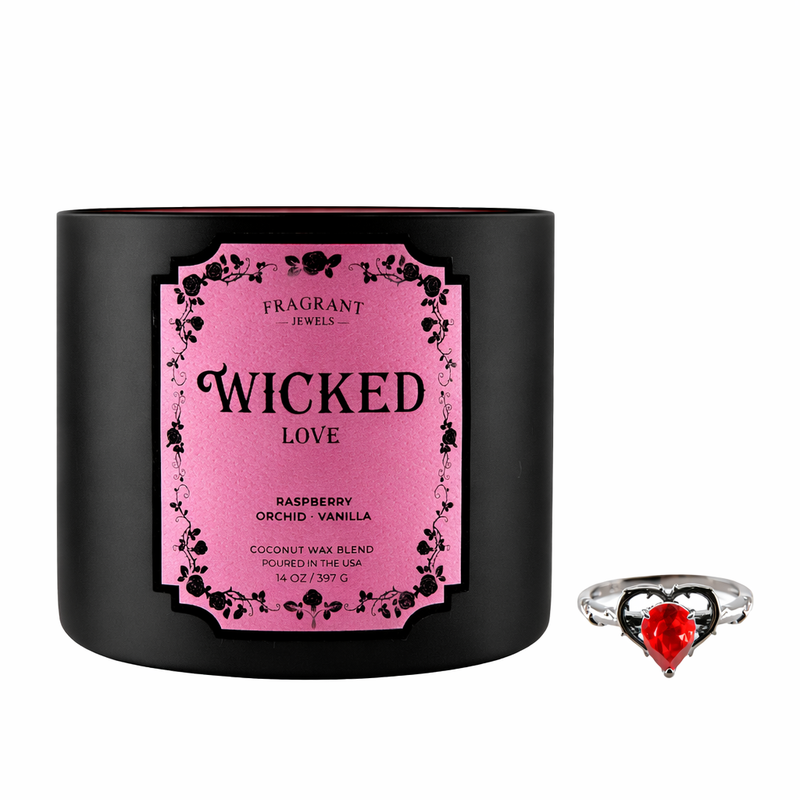 Fragrant Jewels Wicked Love - Jewel Candle Jewel Candle White Smoke Ring / 5,Ring / 6,Ring / 7,Ring / 8,Ring / 9,Ring / 10