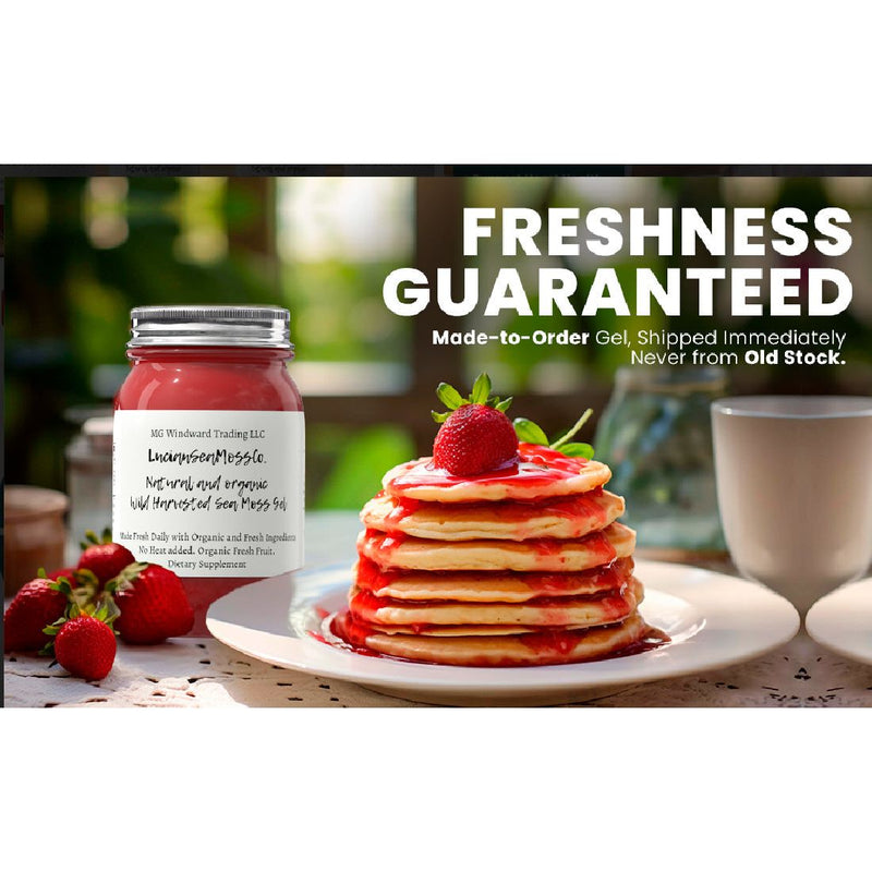 MG Windward Trading LLC Bee Pollen Infused Organic Sea Moss Gel Herbal Gel Black 8 oz. / Without Agave,8 oz. / WIth Agave,16 oz. / Without Agave,16 oz. / WIth Agave,32 oz. / Without Agave,32 oz. / WIth Agave