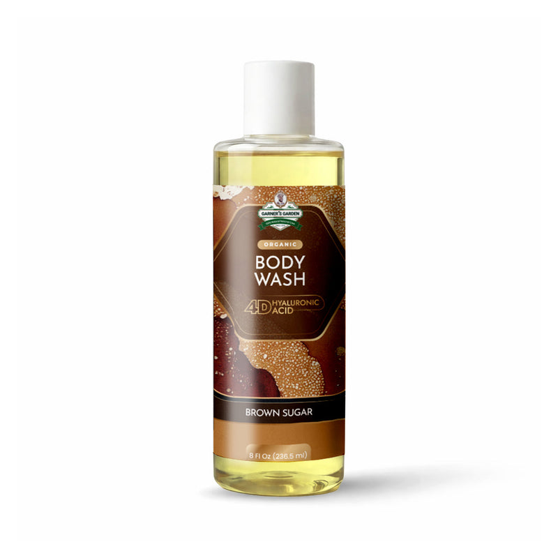 Garner's Garden 4D Hyaluronic Acid Body Wash | Organic Body Wash White Smoke 4D HA Body Wash Brown Sugar / 8 oz (try me)