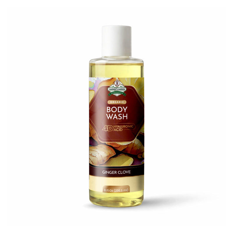 Garner's Garden 4D Hyaluronic Acid Body Wash | Organic Body Wash White Smoke 4D HA Body Wash Ginger Clove / 8 oz (try me)