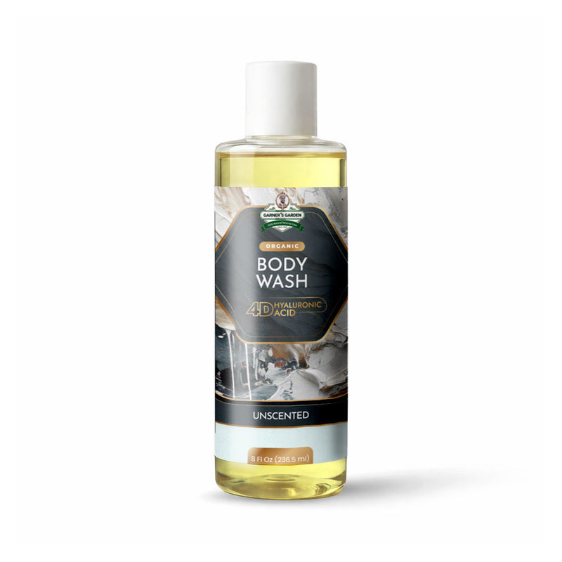 Garner's Garden 4D Hyaluronic Acid Body Wash | Organic Body Wash White Smoke 4D HA Body Wash Unscented / 8 oz (try me)
