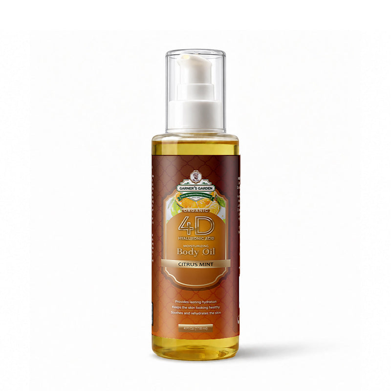 Garner's Garden 4D Hyaluronic Acid Body Oil Body Oil White Smoke Citrus Mint / 4oz