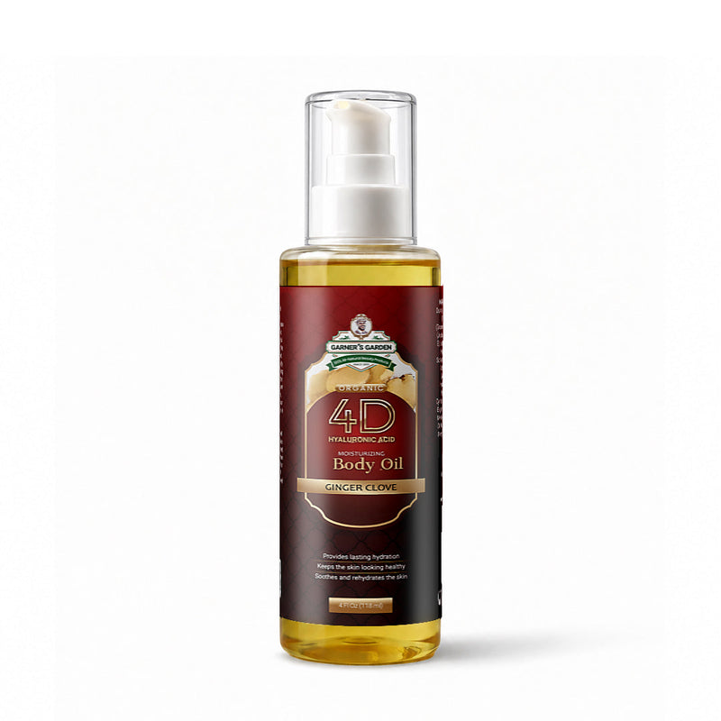 Garner's Garden 4D Hyaluronic Acid Body Oil Body Oil White Smoke Ginger Clove / 4oz