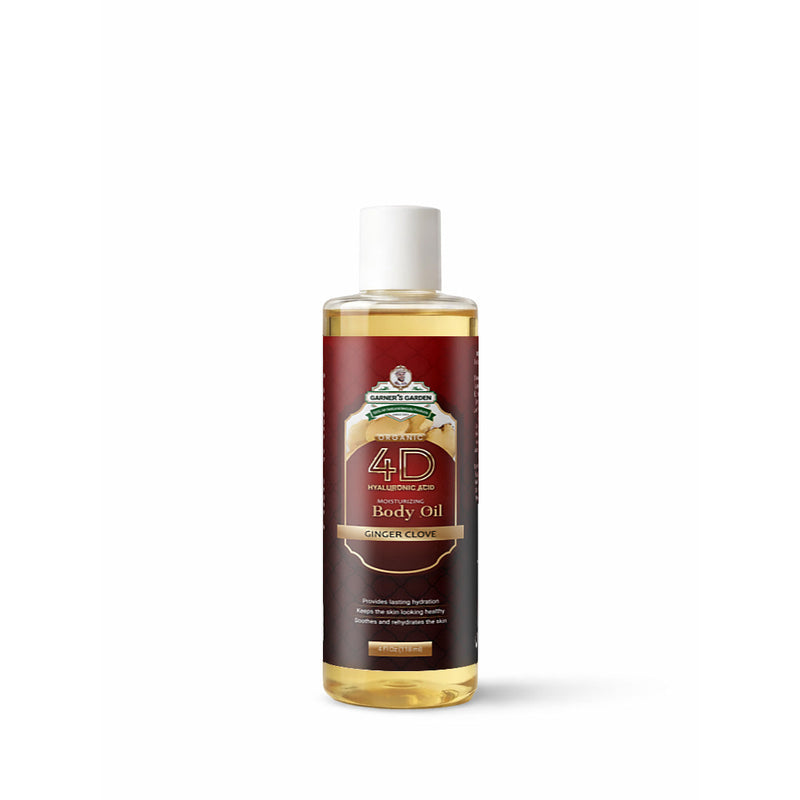 Garner's Garden 4D Hyaluronic Acid Body Oil Body Oil White Smoke Ginger Clove / 4oz