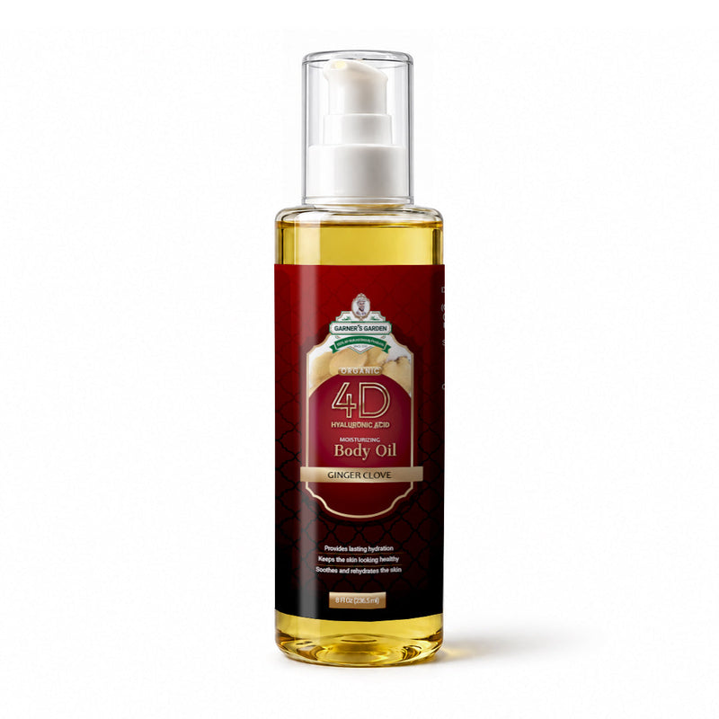 Garner's Garden 4D Hyaluronic Acid Body Oil Body Oil White Smoke Ginger Clove / 8oz