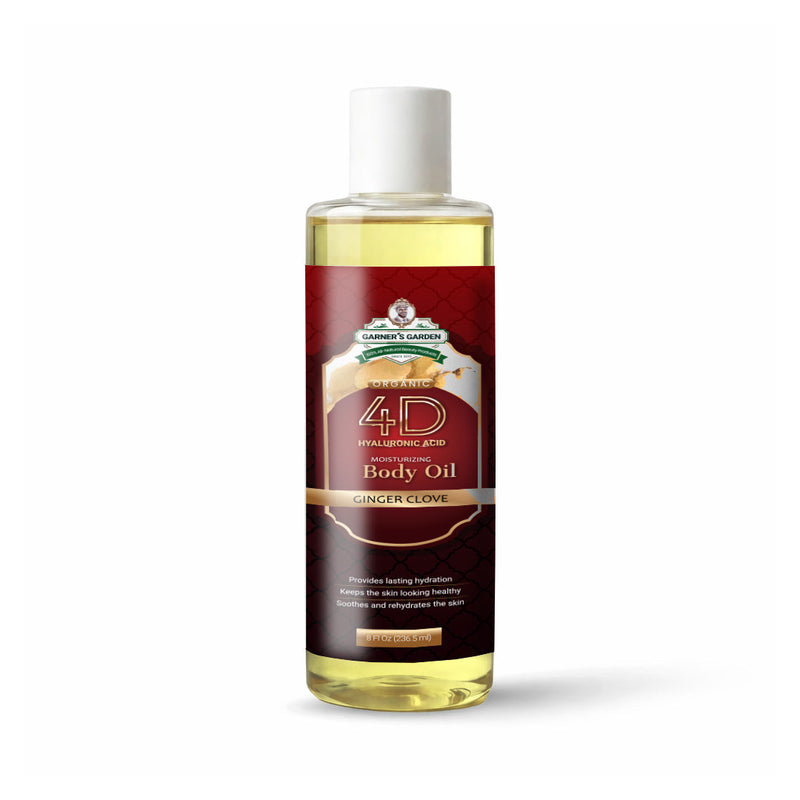 Garner's Garden 4D Hyaluronic Acid Body Oil Body Oil White Smoke Ginger Clove / 8oz