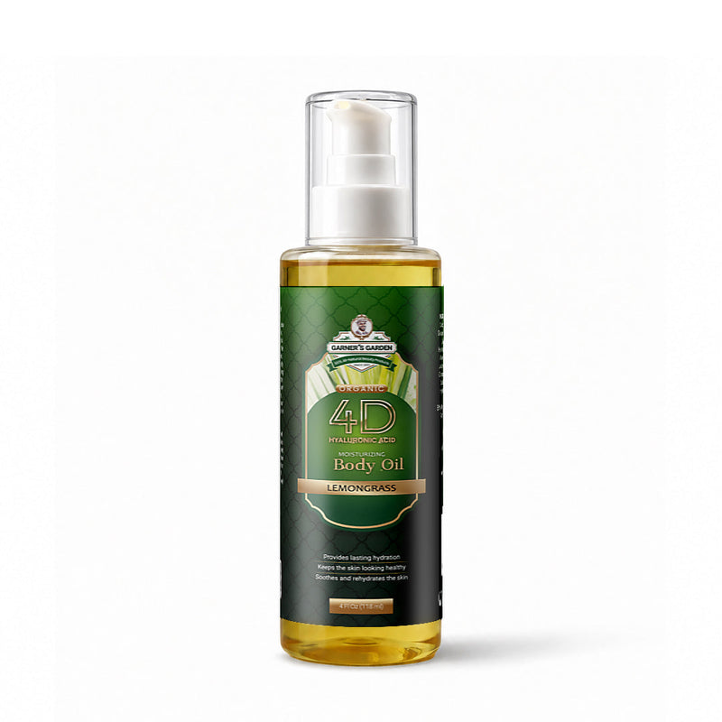 Garner's Garden 4D Hyaluronic Acid Body Oil Body Oil White Smoke Lemongrass / 4oz