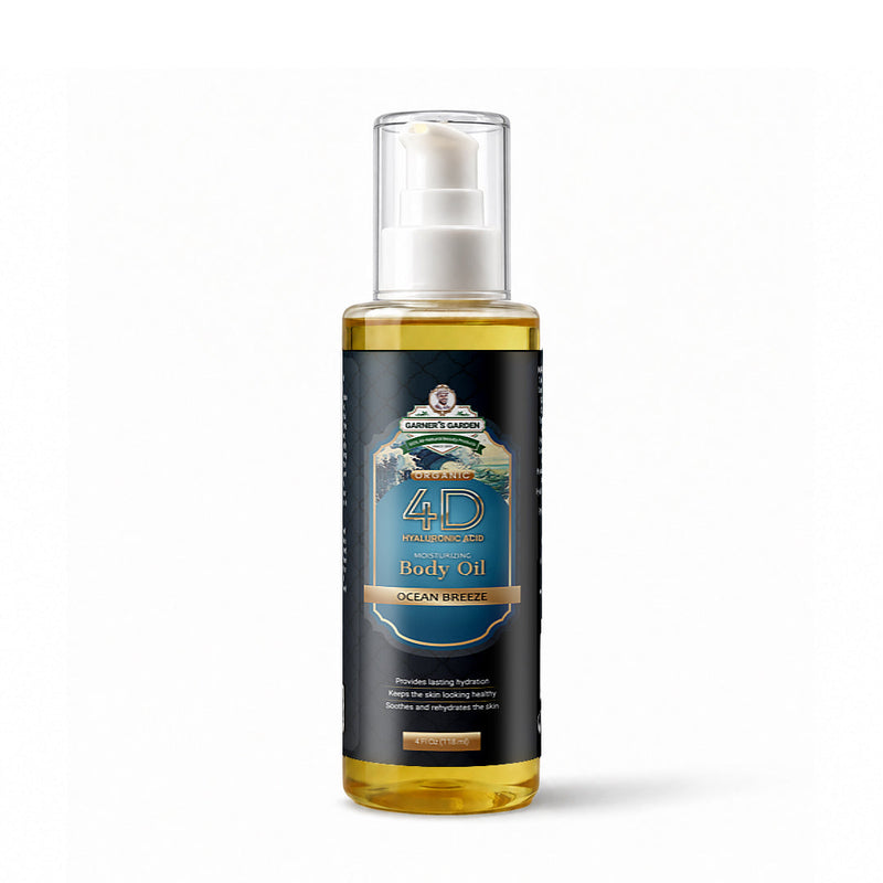 Garner's Garden 4D Hyaluronic Acid Body Oil Body Oil White Smoke Ocean Breeze / 4oz