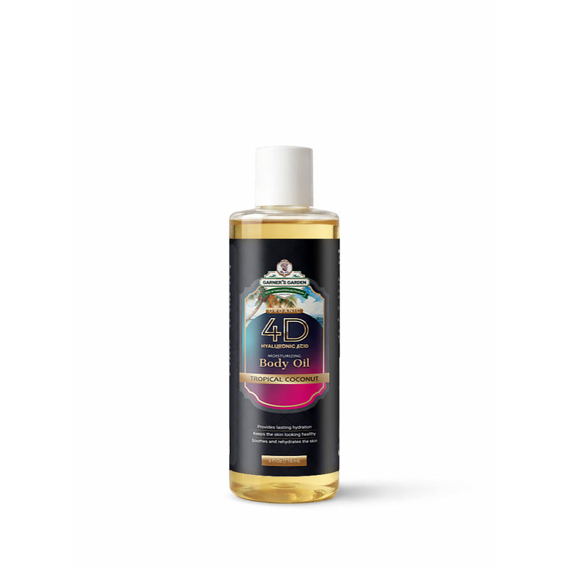 Garner's Garden 4D Hyaluronic Acid Body Oil Body Oil White Smoke Tropical Coconut / 4oz