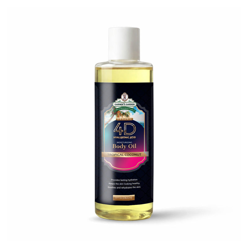 Garner's Garden 4D Hyaluronic Acid Body Oil Body Oil White Smoke Tropical Coconut / 8oz