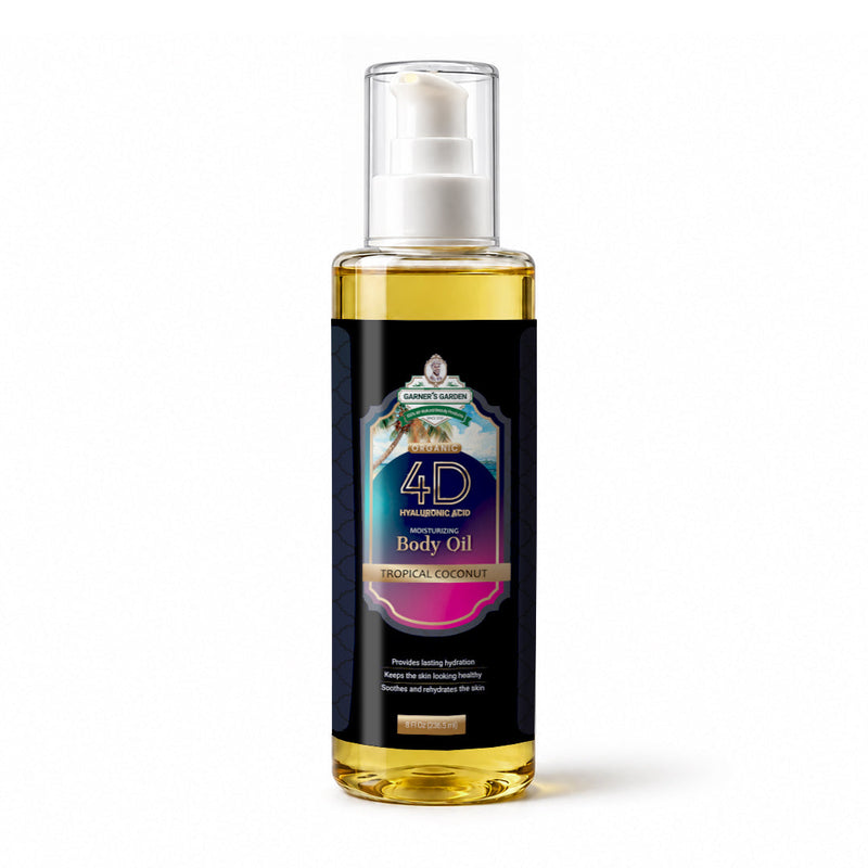 Garner's Garden 4D Hyaluronic Acid Body Oil Body Oil White Smoke Tropical Coconut / 8oz