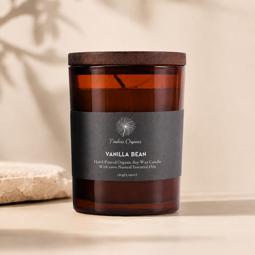 Timeless Organics Skin Care Timeless Candle - Vanilla Bean Light Gray