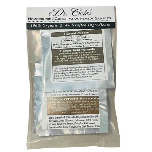 COLEHERBALS LLC Hemorrhoids & Constipation Sample Pack Gray