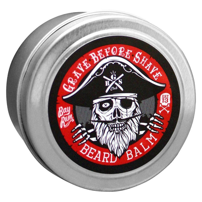 Grave Before Shave 4 OZ. BIG TINS GRAVE BEFORE SHAVE BEARD™  BALM Balms Gray BAY RUM BLEND 4 oz tin