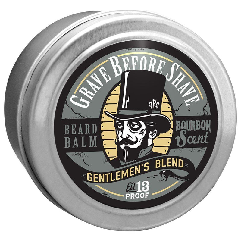 Grave Before Shave 4 OZ. BIG TINS GRAVE BEFORE SHAVE BEARD™  BALM Balms Light Slate Gray GENTLEMEN'S BLEND 4 oz. Tin