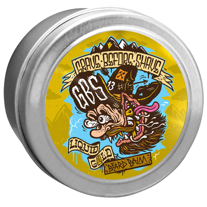 Grave Before Shave 4 OZ. BIG TINS GRAVE BEFORE SHAVE BEARD™  BALM Balms White Smoke LIQUID GOLD BLEND 4 oz Tin