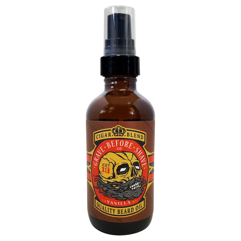 Grave Before Shave 4oz. BIG BOTTLE OF GRAVE BEFORE SHAVE™  BEARD OIL Beard Oil Dark Slate Gray Cigar Blend (Vanilla/Cigar tobacco scent)