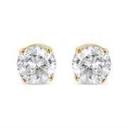 Bids.com AGS Certified 14K Yellow Gold 1/2 Cttw 4 Prong Set Brilliant Round-Cut Solitaire Diamond Push Back Stud Earrings (O-P, Color, SI2-I1 Clarity) Earrings White Smoke Yellow.Gold / 0.5