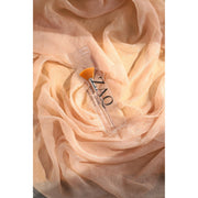 ZAQ Skin & Body Fan Mask Brush with Synthetic Bristles & Acrylic Handle Rosy Brown