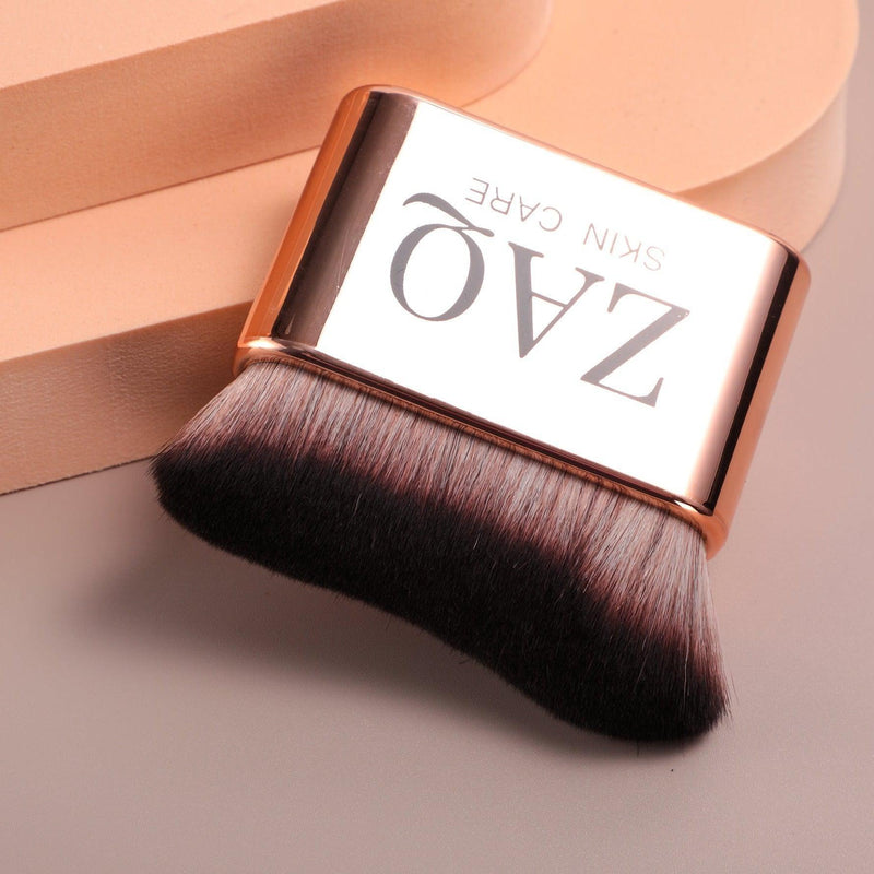 ZAQ Skin & Body Blending Liquid Foundation Kabuki Brush Rosy Brown