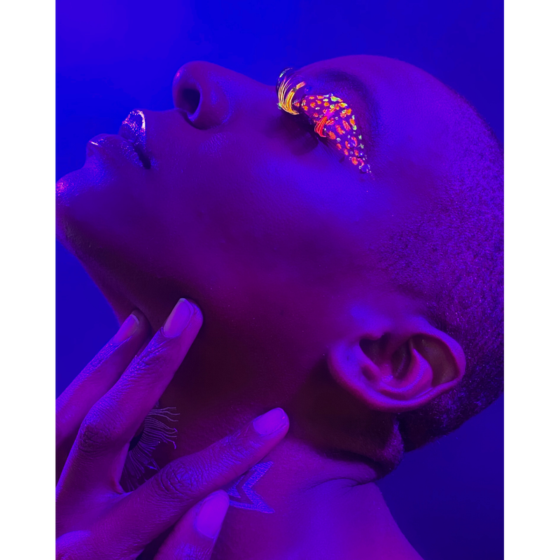 Lunautics Sorbet Sparkle - Faux Mink Glam Glitter & Rhinestone Glitter Lashes False Eyelashes Dark Slate Blue
