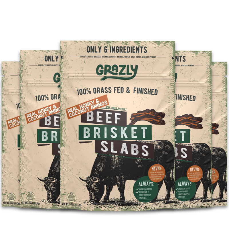 Grazly Raw Honey & Coconut Aminos Brisket Slabs Tan 5 pack