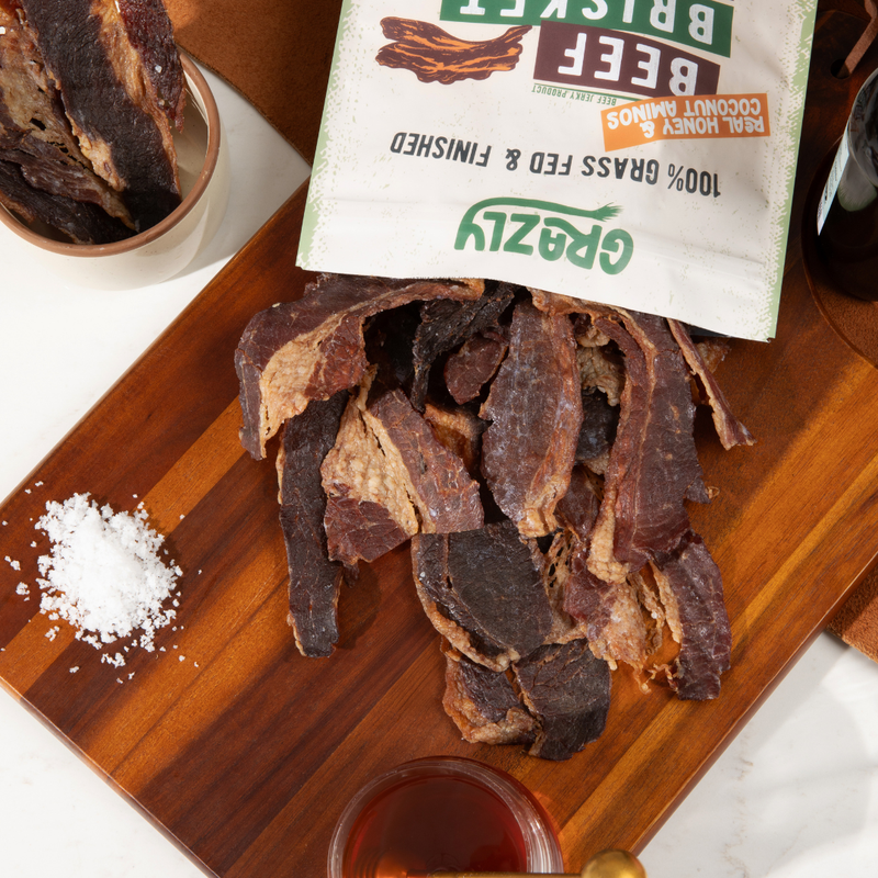 Grazly Raw Honey & Coconut Aminos Brisket Slabs White Smoke 1 Pack,3 Pack,5 pack