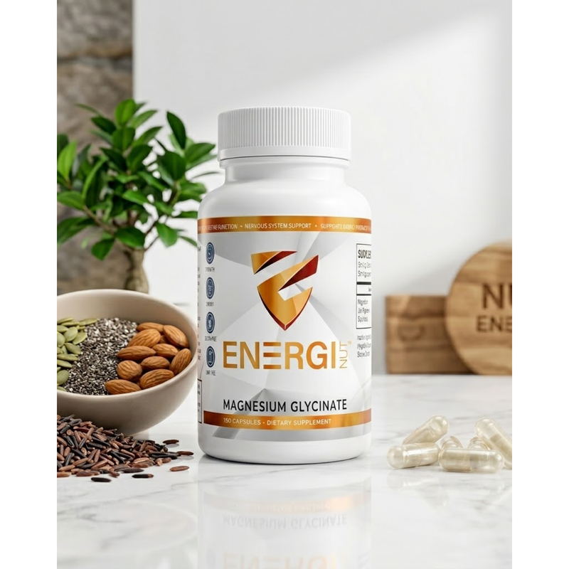 Energi Nutrition Magnesium Glycinate Supplement Light Gray